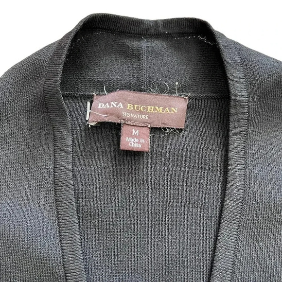 Dana Buchman Black Deep V Neck Sweater M - Picture 3 of 3